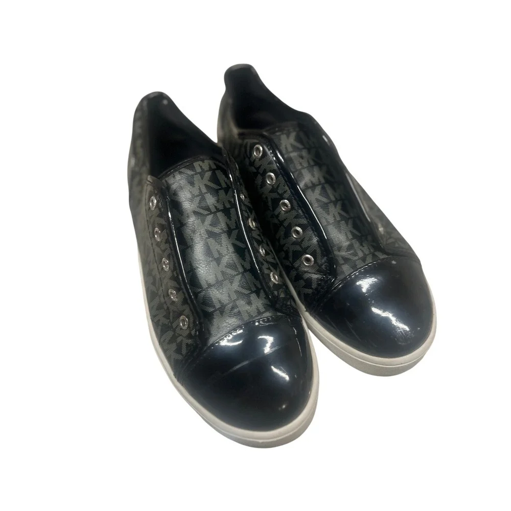 Michael Kors Kids Sneakers‎ MK Logo Black Shoes Size 4